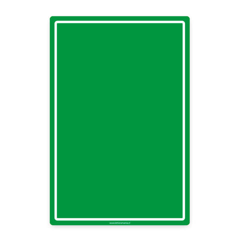 Letrero Verde Personalizado Vertical