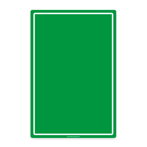 Letrero Verde Personalizado Vertical