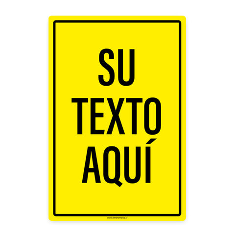 Vertical Yellow Sign