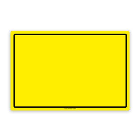 Horizontal Yellow Sign